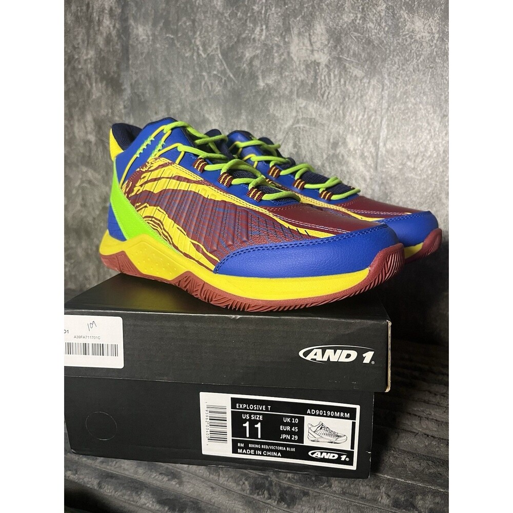 AND1 Explosive T Men’s Size 11 Basketball Shoes Multicolor New in Box